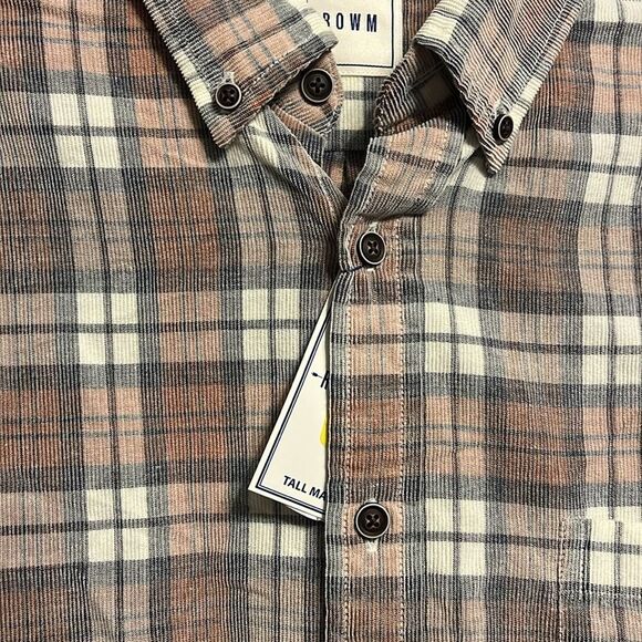 Rowm Big & Tall Nomad Collection Long Sleeve Large Plaid Corduroy Shirt - Picture 3 of 3